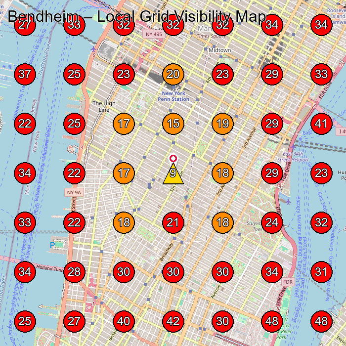 Bendheim GeoGrid visibility map for Glass Manufacturer in Secaucus